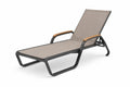 Lettino prendisole in alluminio con tessuto in textilene beige