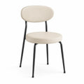 Sedia da pranzo in pelle sintetica con gambe in metallo