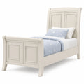Letto singolo in legno massello bianco