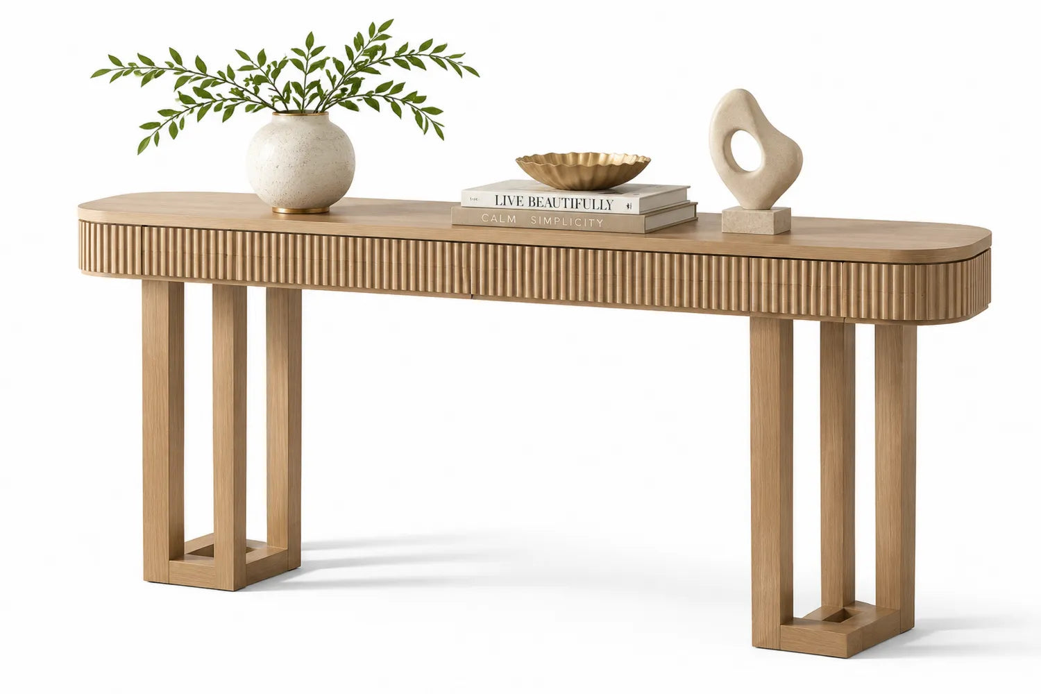 Consolle in legno di quercia 140x45x80cm