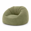 Poltrona a Sacco in Velluto a Coste Verde