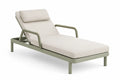 Lettino prendisole in alluminio con cuscino in poliestere beige