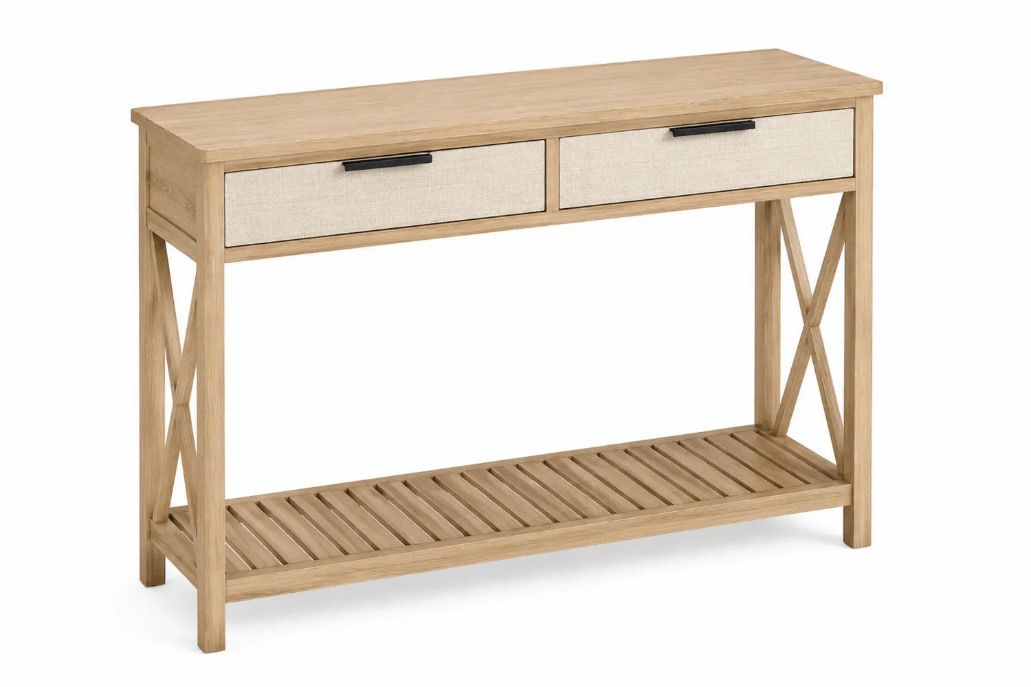 Consolle in Legno con Cassetti e Ripiano 120x35x80 cm