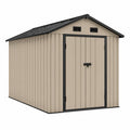 Capanno in metallo beige 315x269x209 cm con porta