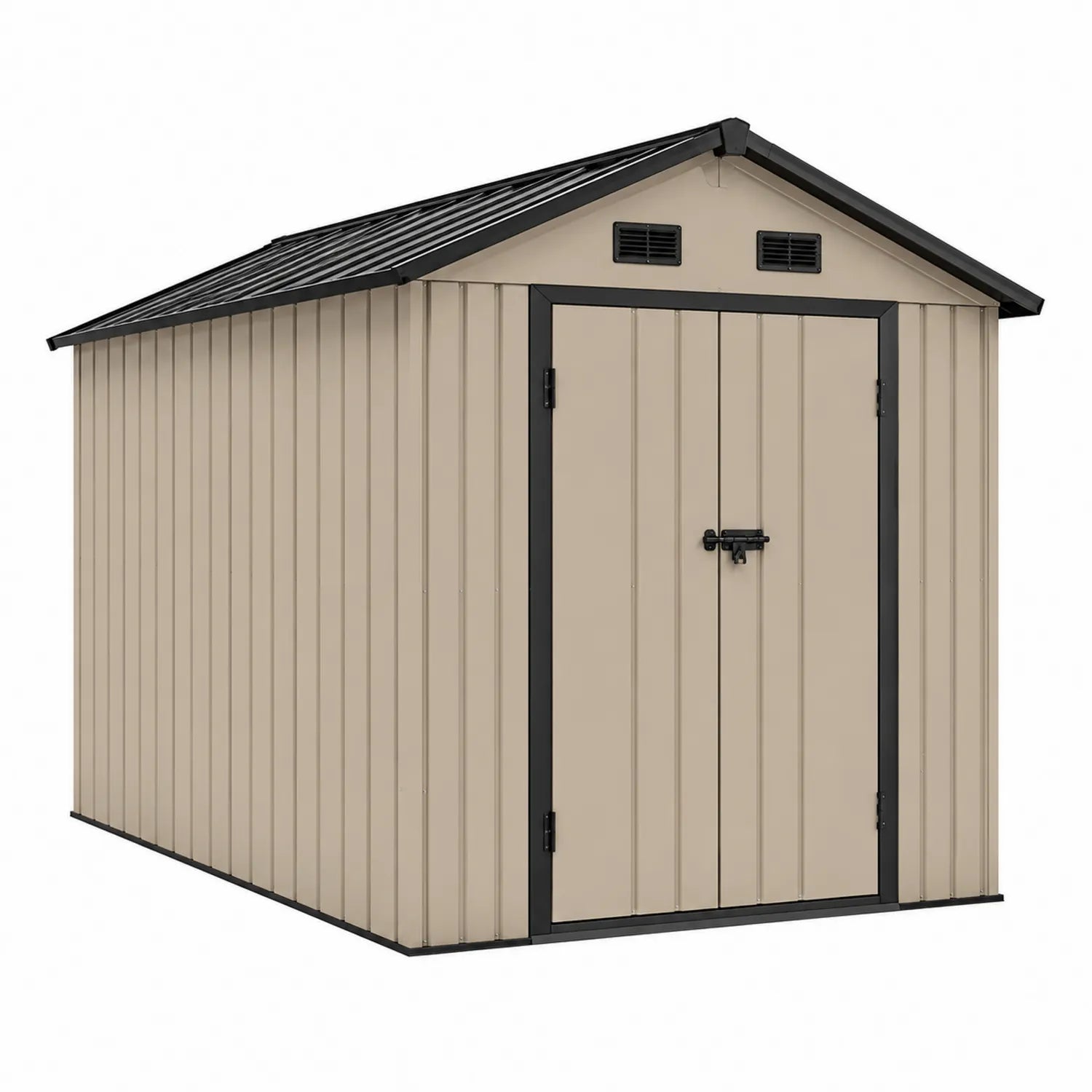 Capanno in metallo beige 315x269x209 cm con porta