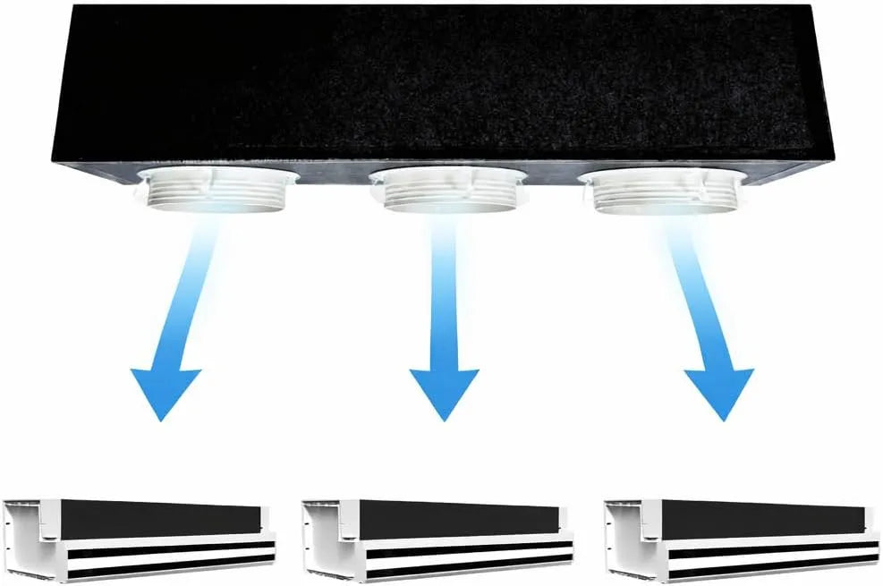 Condizionatore, 300 mm ideale anche per trattemento aria Vmc, Kit Plenum per Condizionatore Climatizzatore Canalizzato in poliuretano espanso a 3 vie