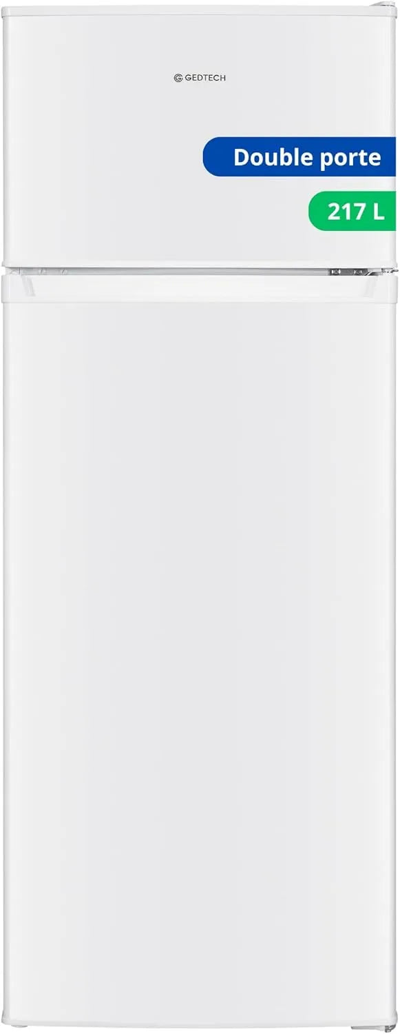 Frigorifero, 217 L, Getech GE127DP, Getech GEDTECH GE127DP Frigorifero Doppio Porta 217L Freddo Statico A+