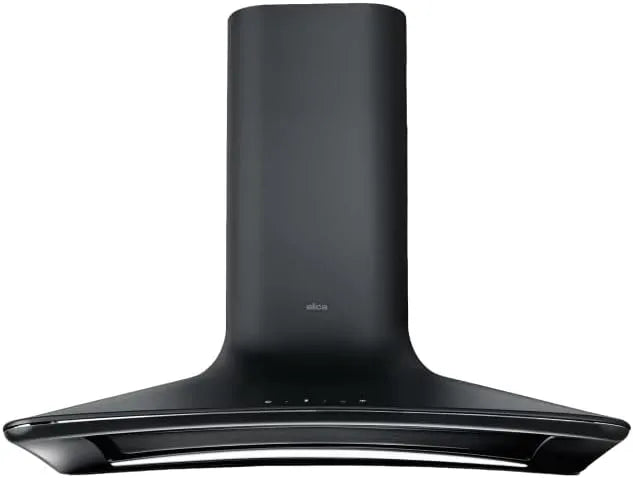 Cappa aspirante, 580 m3/h, cappa da cucina, montaggio a parete, nero