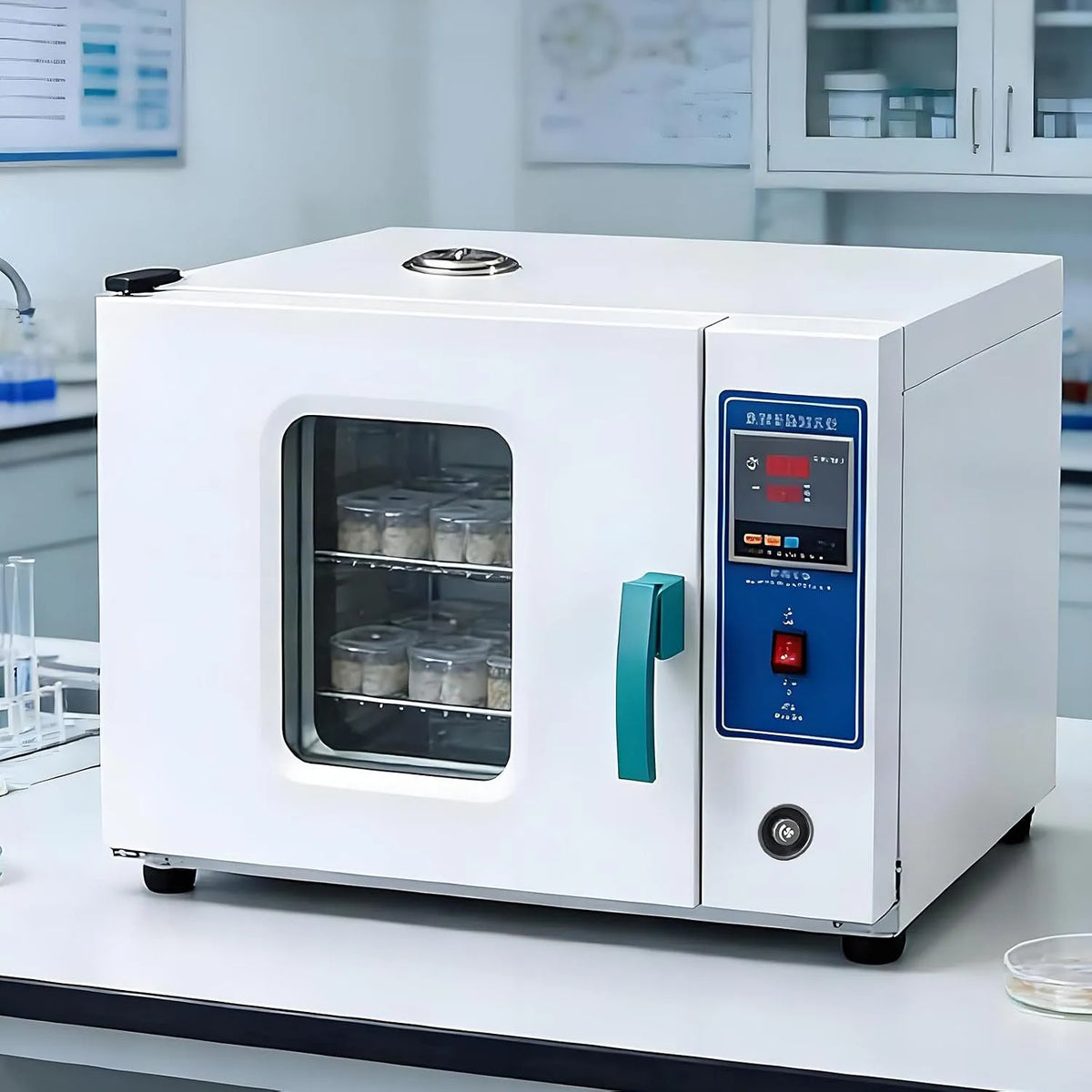 Forno elettrico, 16 L, 10 a 300 °C, con Strumenti Intelligenti a Temperatura Controllabile 10-300°C 16L, Forno di Essiccazione sotto Vuoto da