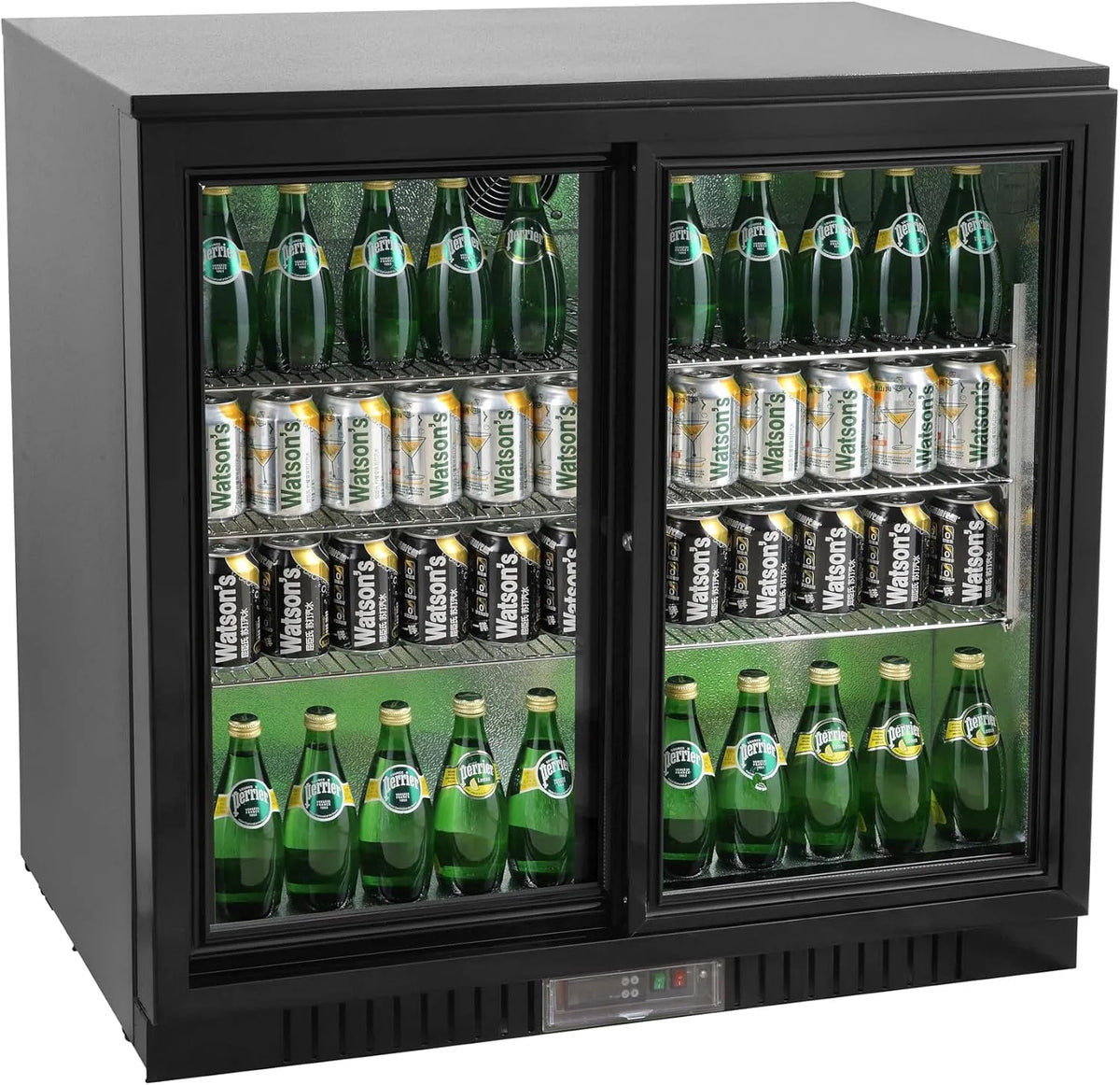 Frigorifero, 198 L, vetro, acciaio inox, alluminio, Refrigerazione Ventilata, con Serratura e Chiave