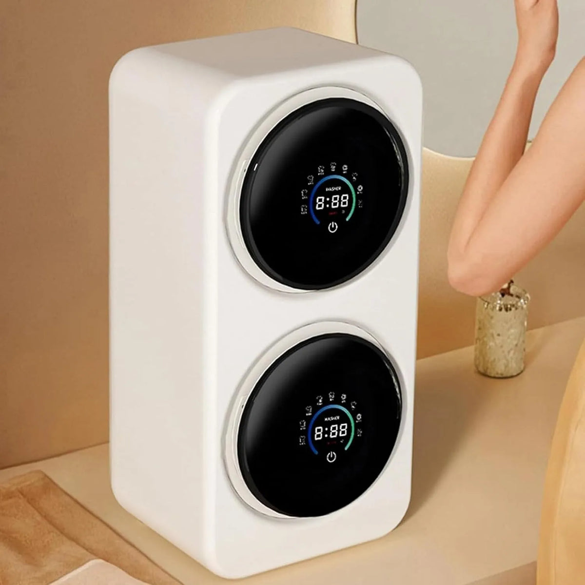 Lavatrice, touch, appartamento, dormitorio, camper, con pannello Smart Touch per casa