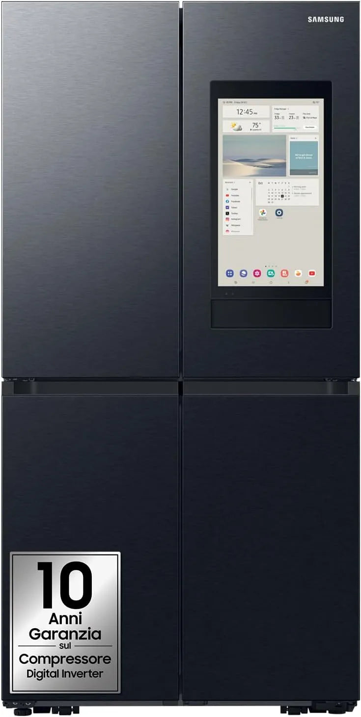 Samsung RF65DG9H0EB1/EF Frigorifero, 636 L, 91, 2 x 183 x 72, 3 cm, Wi-Fi, Wifi+AI Energy Mode, AI Vision Inside, Samsung Frigorifero a 4 Porte Family
