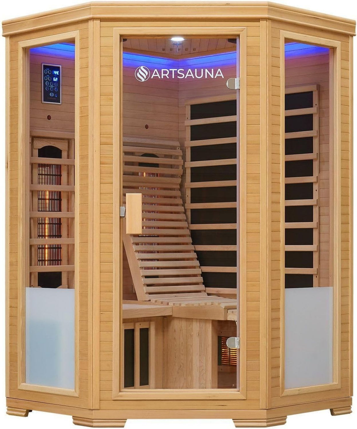 Cabina sauna a infrarossi: funzione riscaldante, struttura in legno, con riscaldamento, 120 x 120 cm