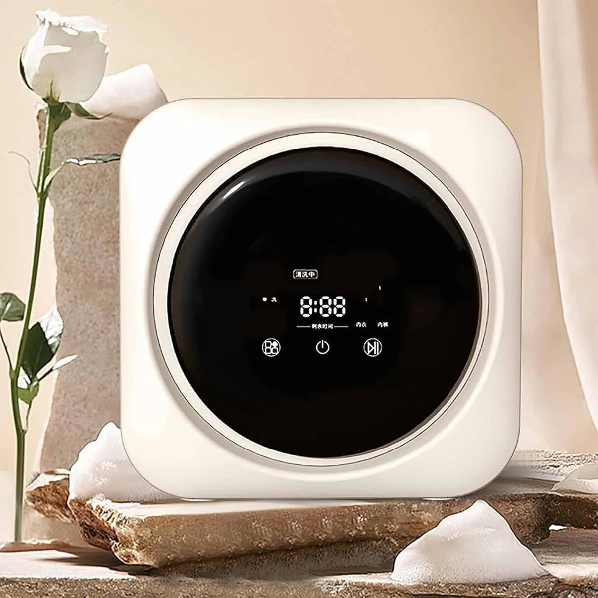 Lavatrice, 5 L, libera installazione, montaggio a parete, ideale per appartamenti e piccol, da tavolo, completamente automatica e con asciugatrice per
