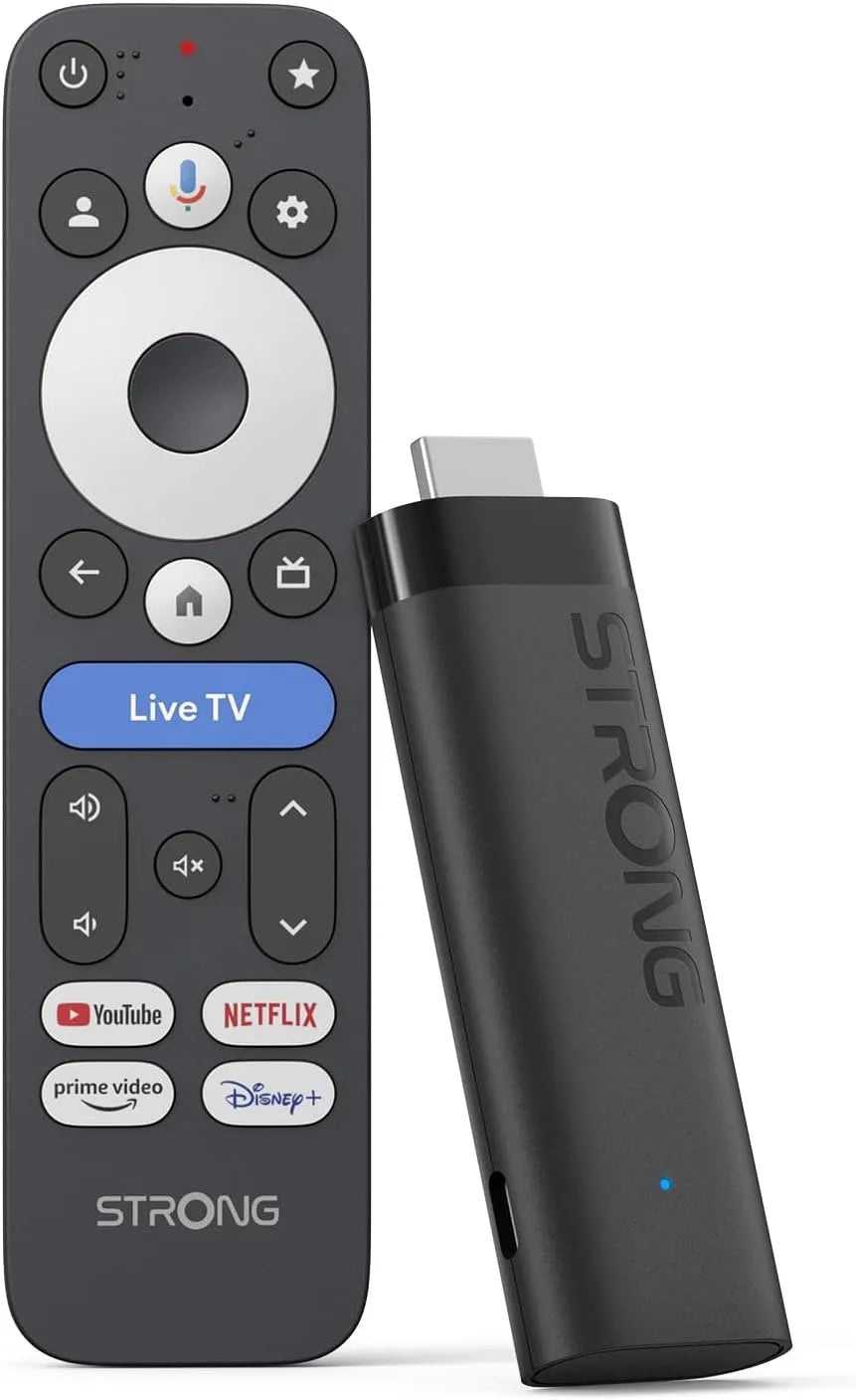 Smart TV 32GB, televisore, 4K UHD, Android OS, Android 14, 32GB Memoria, STRONG LEAP-NOVA-X TV Stick 4K UHD