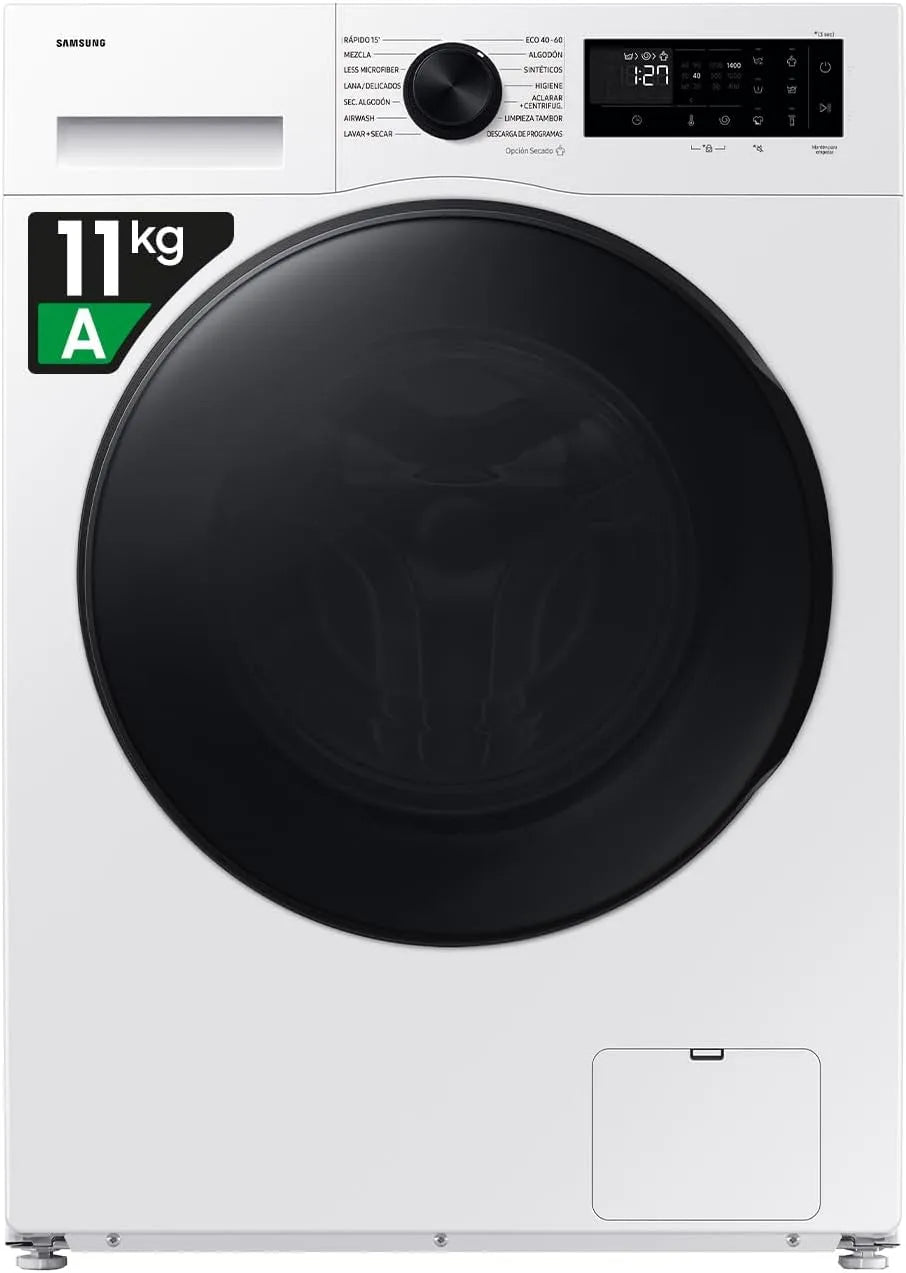 Samsung F-WT115B15BE3M 85H Lavasciuga, 11+6 kg, 60 L, lavatrice, asciugatrice, tecnologia AI Ecobubble, vapore, Wi-Fi, 3 Mesi Garanzia Extra 60L x 85H