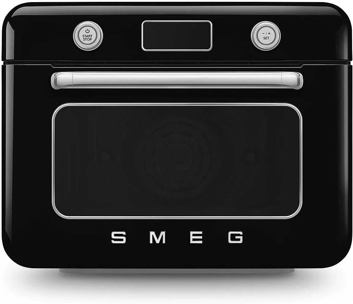 Smeg COF01 Forno elettrico, 10 programmi, vapore, nero, SMEG COF01 Forno combinato da banco - Griglia, 10 Funzioni di Cottura - Made In Italy