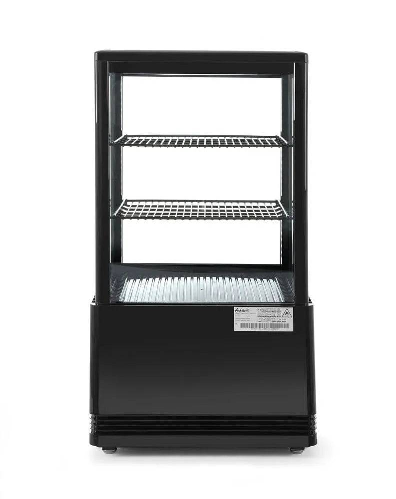 Prodotto Sbrinamento Automatico, HENDI Vetrina da Esposizione Refrigerata, Sistema Antifog, 2 Ripiani, 58L, 230V, 170W, 452x406x, 816mm, Illuminazione