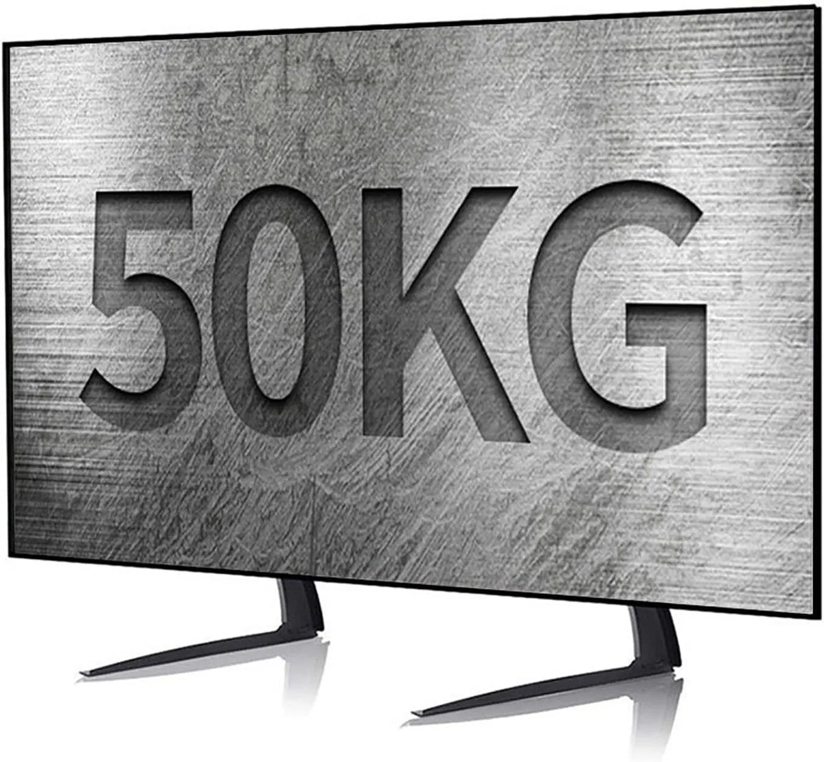 Smart TV, 70 pollici, televisore, display LCD, acciaio inox, Supporti TV Supporto TV da tavolo, Base stabile triangolare in acciaio laminato a freddo