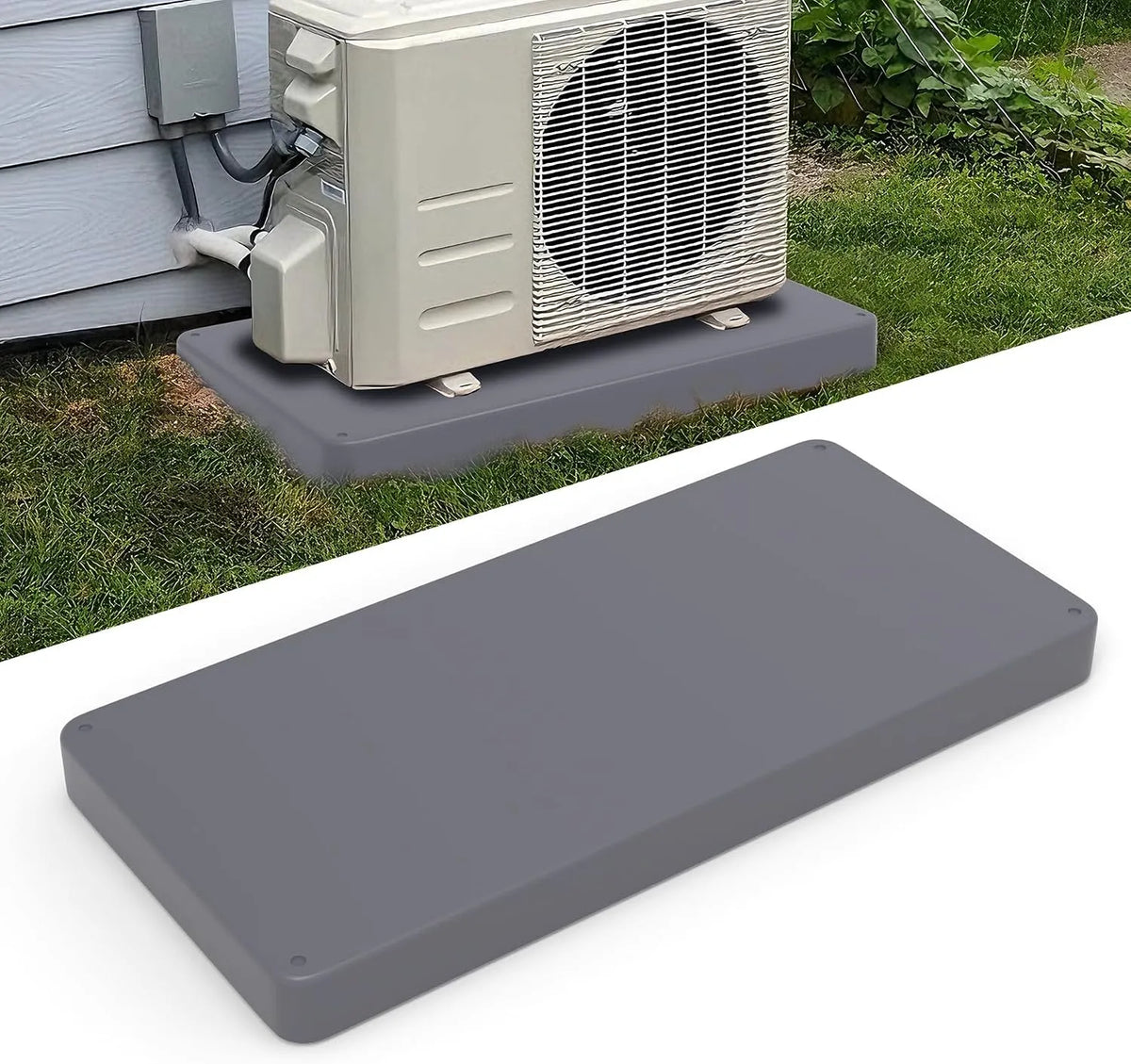 Condizionatore, 38 pollici, 38 'x 45, 7 x 3' Attrezzature per condensatori esterni in plastica anti-vibrazioni, Mini pad diviso per sistemi di pompa