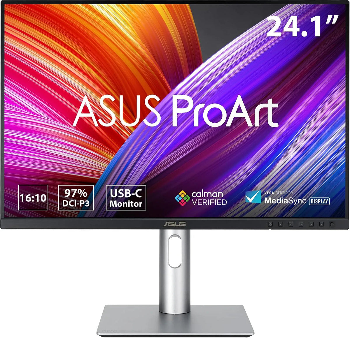 ASUS PA248CRV Monitor, pannello IPS, professionale, grigio, PROART DISPLAY, Monitor Professionale 24' IPS WUXGA