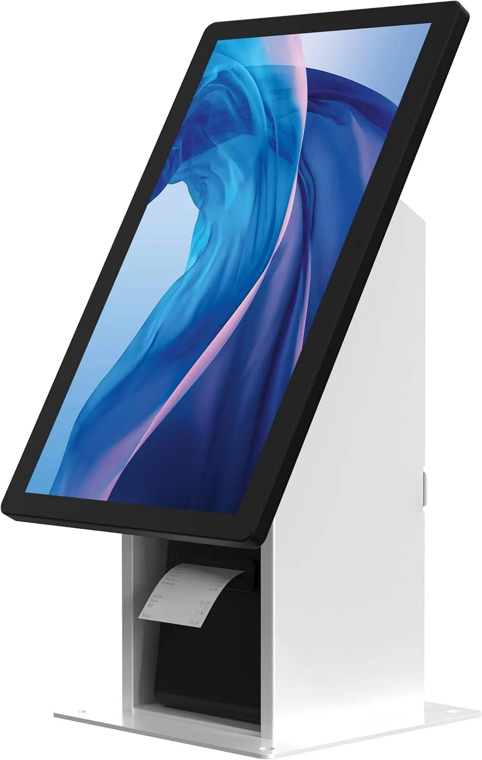 Display digital signage, display pubblicitario, visualizzazione pubblicitaria digitale, bianco, Self Service Kiosk POS Stand, ADD-SSKPCW, vendita al
