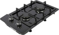 Piano cottura a gas, 2 fuochi, portatile, acciaio inox, fornello a gas, nero, 75 kW, 3 kW