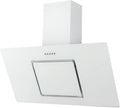 Respekta Cappa aspirante, 90 Cm, 62 dB, cappa da cucina, inclinata, scarico e ricircolo, bianco, CH22010, 90wbz, 54, Scocca In Metallo Con Vetro