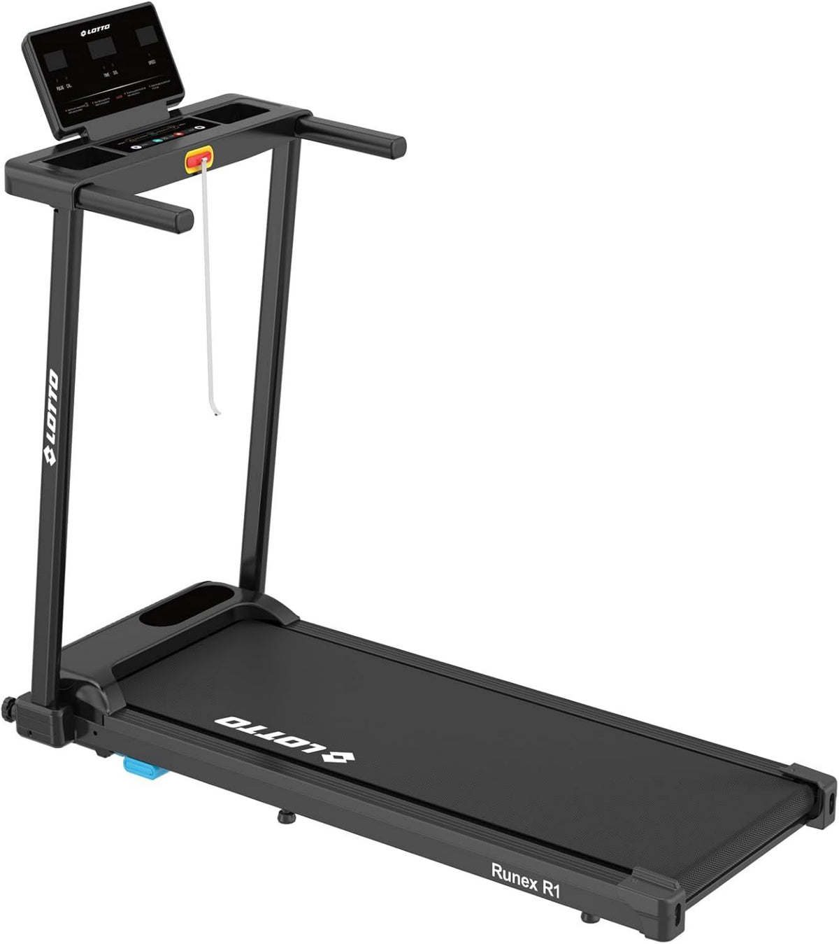 Tapis roulant: inclinazione regolabile, pieghevole, connettività Bluetooth, display LED, 105x40 cm, 100 kg, 8 km/h