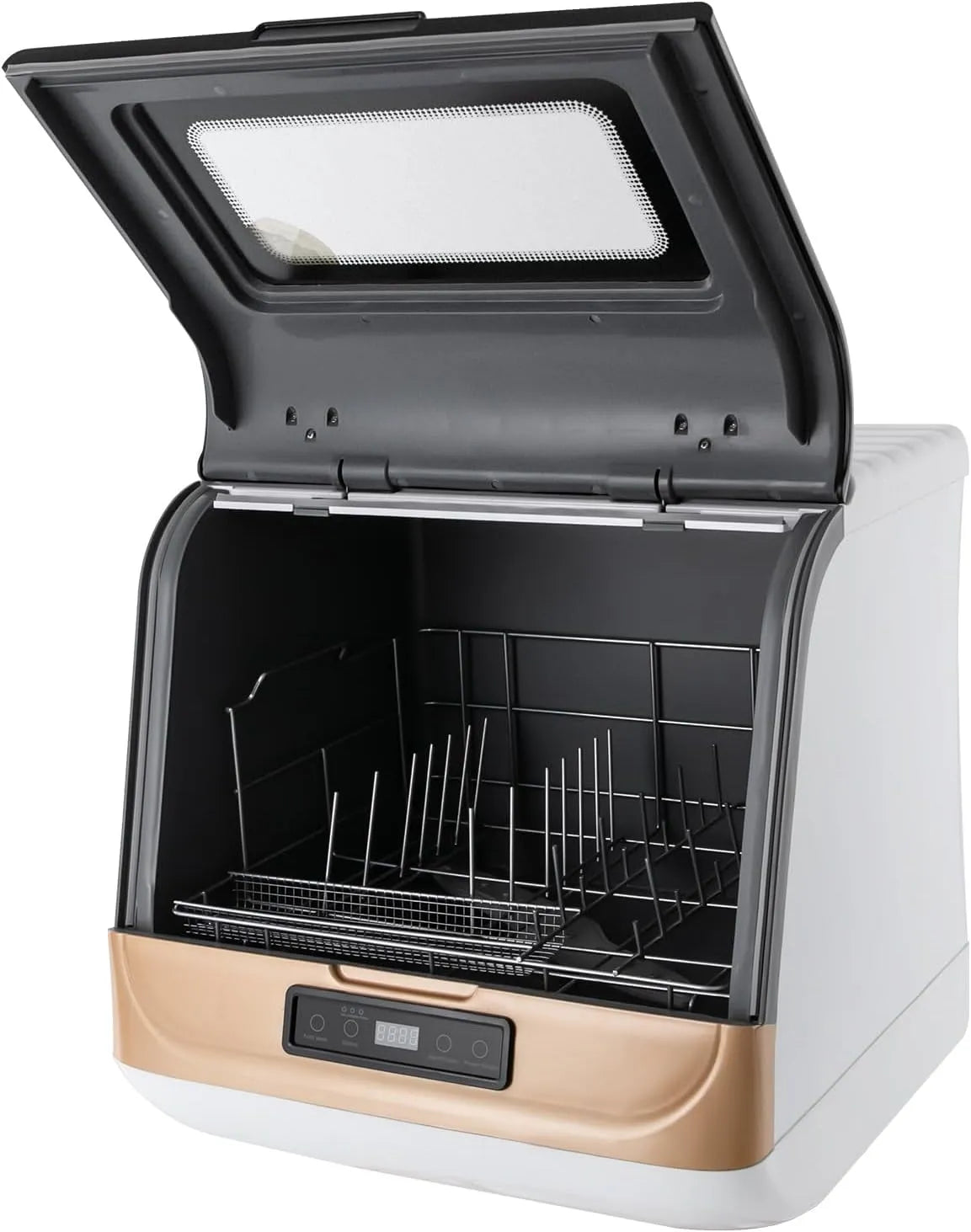 Lavastoviglie, 800 W, 5 programmi, touch, perfetto per piccole, lavastoviglie da tavolo con 2 modalità di lavaggio e indicatore LED