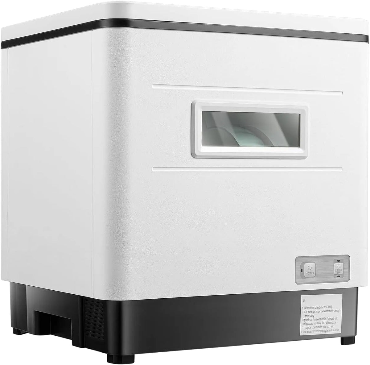 Lavastoviglie, 55 dB, bianco, Spray Rotante ad Acqua a 360°, Appartamenti e Dormitori, 55dB, Ideale per Cucine, Bianca e Nera