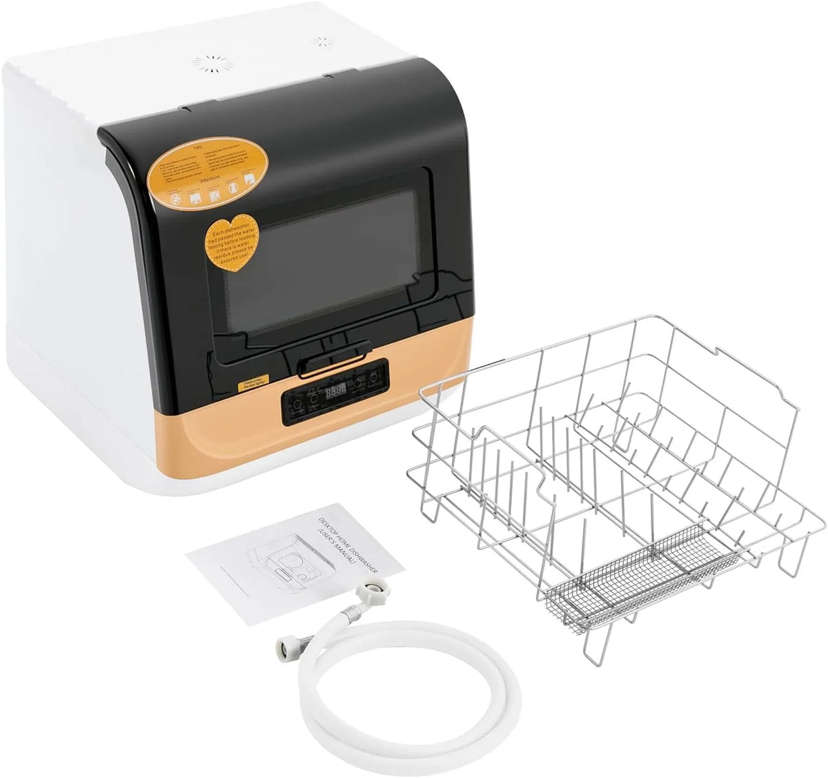 Lavastoviglie, 3 programmi, bianco, spruzzo a 360°, appartamenti, 4-6 posti, nessun montaggio, lavaggio e asciugatura, per case, piccole cucine