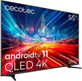 Cecotec Vqu11055 Smart TV, 55 pollici, televisore, 4K UHD, QLED, HDR, Android OS, Dolby Vision e Atmos, HDR10, Android 11, Modello 2023, MEMC