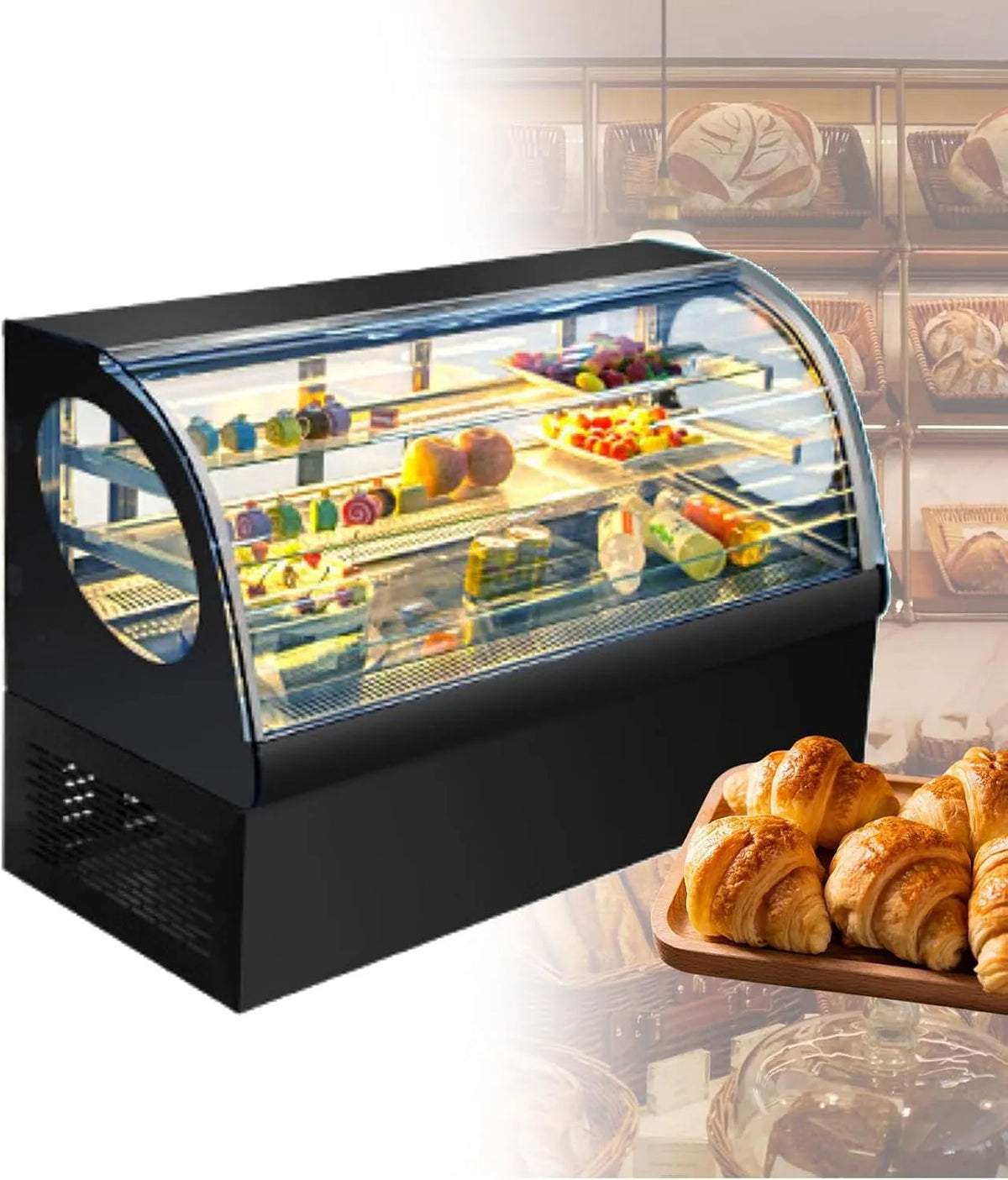 Dell Forno elettrico, professionale, nero, Frigoriferi Dell'esposizione Del Controsoffitto Della Vetrina Del Dolce Che Raffreddano Il Governo