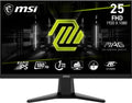 MSI 256F 1.2a Monitor, 24, 5 pollici, 1920 × 1080, 1 ms, 180 Hz, funzioni gaming, senza cornice, HDR, Full HD, pannello IPS, HDMI, schermo PC, nero
