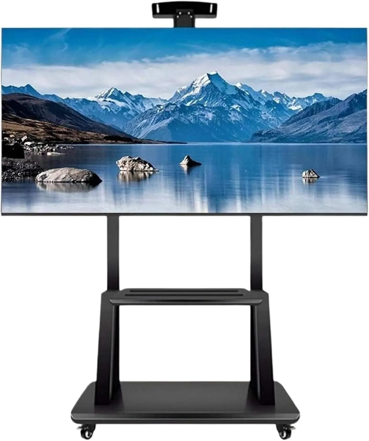 Smart TV, 75 pollici, televisore, display LCD, Carrello Per Display Domestico, Supporto Tv Universale, Supporto Tv Mobile, Carrello Tv Con Vassoio Per