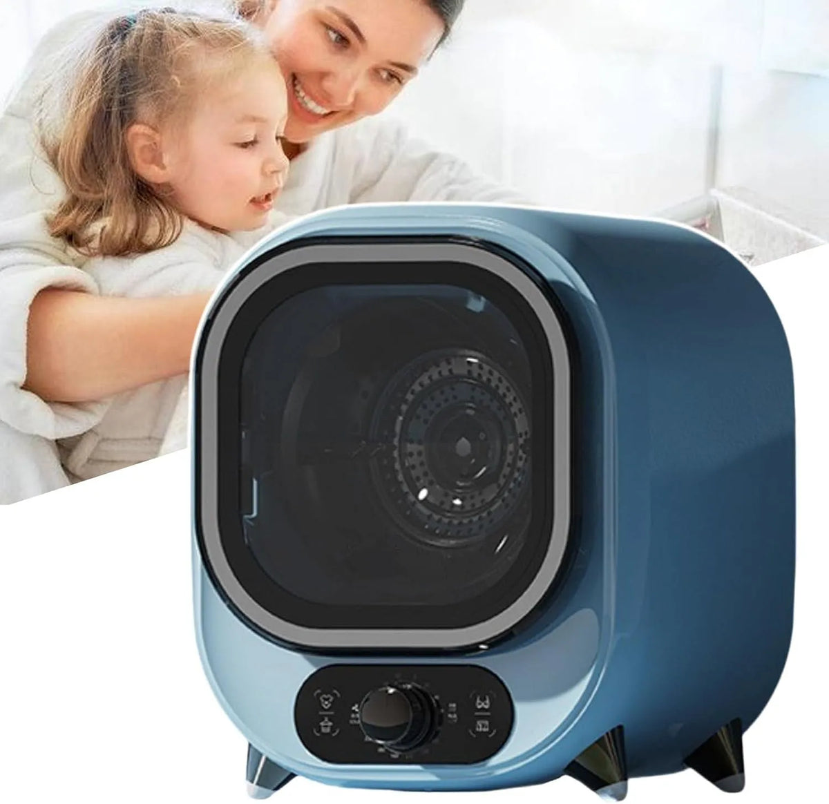 Asciugatrice, 8 kg, montaggio a parete, blu, capacità 0, Asciugatura Rotativa, per Uso sul Bancone O A Parete, con Funzione di Filtraggio, Blue
