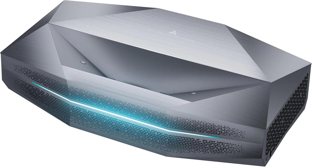 Smart TV, 200 pollici, televisore, 4K UHD, Dolby Vision Gaming, 3300 Lumen ISO, Contrasto 6000:1, Latenza 1ms, Proiettore AWOL Aetherion Max 4K RGB
