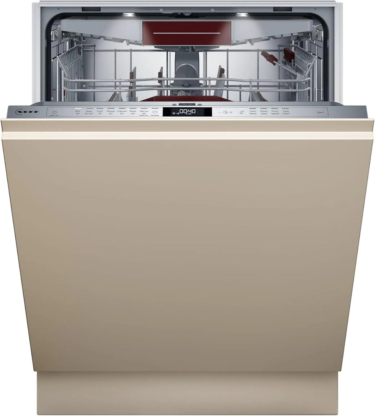 NEFF S157ZCX01E Lavastoviglie, 60 cm, incasso totale, N 70, lavastoviglie intelligente, completamente integrata, Made in Germany, cassetto portaposate
