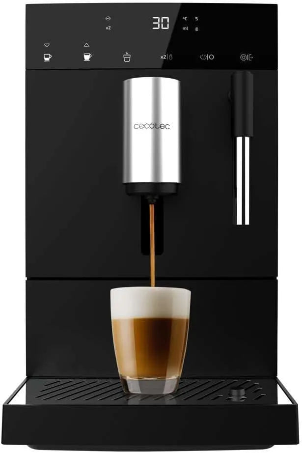 Cecotec Macchina da caffè, 1 L, 1350 W, ampio serbatoio, 19 bar, Serbatoio Caffè in Grana 150 gr con Macinino e 1, 1 L di Acqua, Sistema Thermoblock