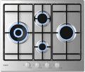 Candy Piano cottura a gas, 4 fuochi, acciaio inox, fornello a gas