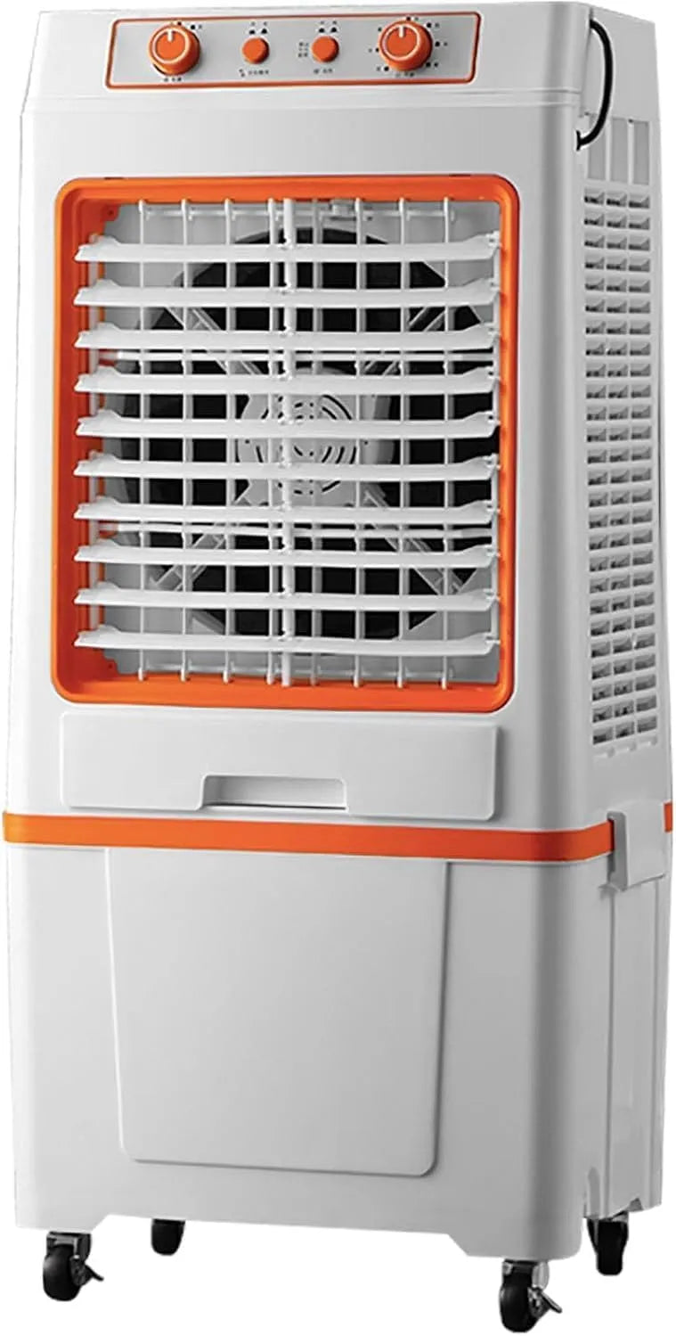 Dell Ventilatore, 40 L, portatile, industriale, 3 velocità, oscillazione, ampio serbatoio, Raffrescatore evaporativo 3 in 1, con serbatoio dell'acqua