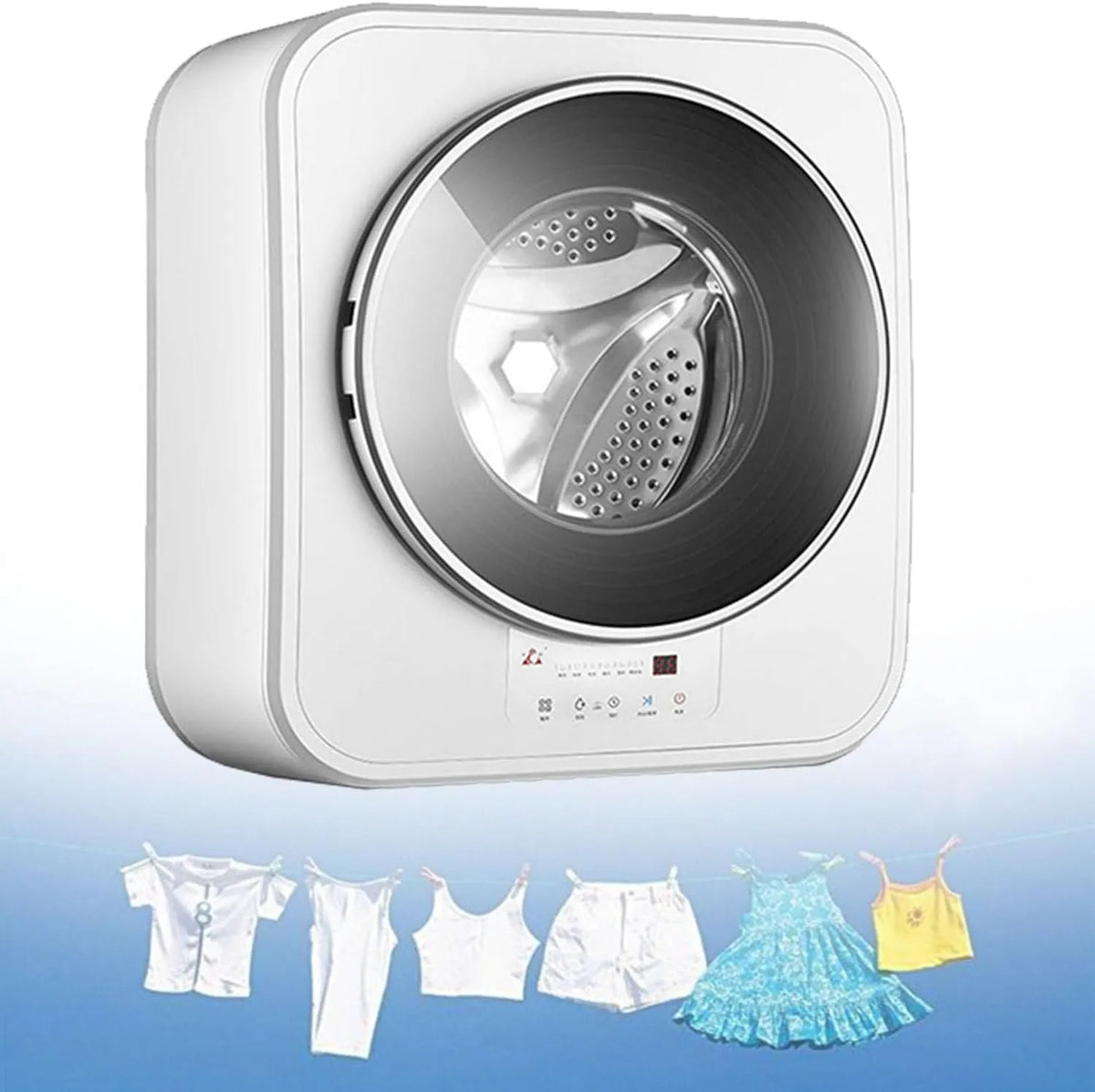 Lavatrice, 3 kg, montaggio a parete, Centrifuga, Mini Asciugatrice Bagno Cucina