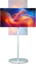 Smart TV, televisore, portatile, esterno, ruote di trasporto, TV mobile ricaricabile per casa, ufficio, scuola, uso esterno, mirroring dello schermo