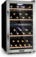 Klarstein Cantinetta vino, 45 bottiglie, 5 a 18 °C, touch, Mini Bar con Protezione UV, Frigo Bar, Frigo Touch, Cantinetta Vino Refrigerata a Zona