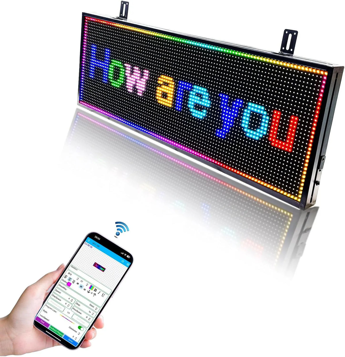 Prodotto Pannello messaggi elettronici personalizzati per parete, Cartello LED a scorrimento programmabile per esterni per aziende Pantalla LED con