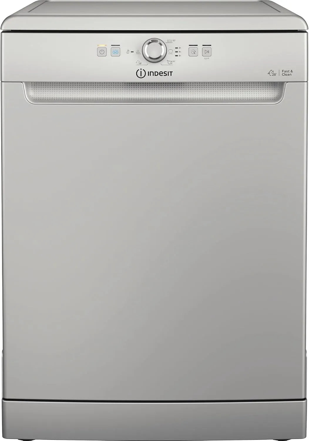 Lavastoviglie, 60 cm, 6 programmi, classe energetica E, Indesit D2F HK26, libera installazione, argento, 14 Coperti, Silver