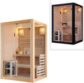 Bagno Italia Sauna finlandese con stufa Harvia 130x120 cm legno – struttura in legno, nero