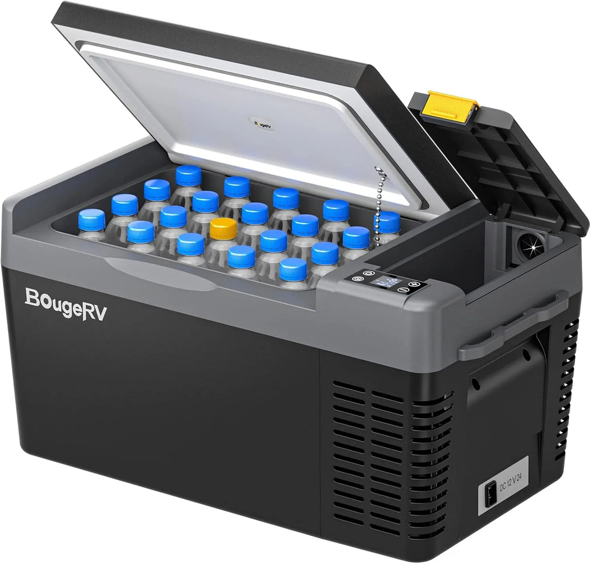 Frigorifero portatile 12V/24V, 20 L, 12 V, auto, mini frigo portatile, nero, -22°C~10°C, 220V
