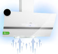 Klarstein Cappa aspirante, 90 cm, 590 m3/h, classe energetica A, cappa da cucina, illuminazione LED, esterno, Flusso d'Aria 590m3, Con Filtro per in